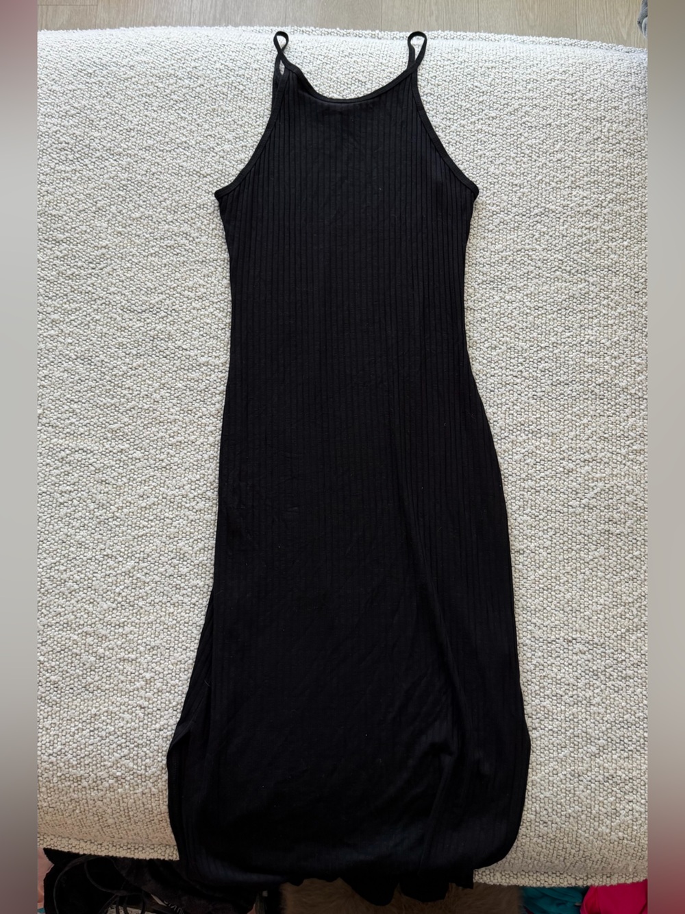 Soprano Black Ribbed Tank Bodysuit